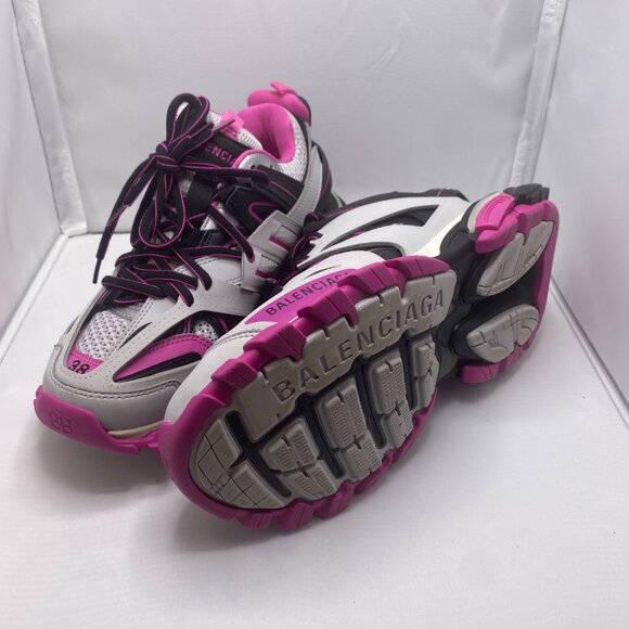 Balenciaga Track Pink Tricolor LED Sneakers Size 8/38 - LIKE NEW - Picture 2 of 6